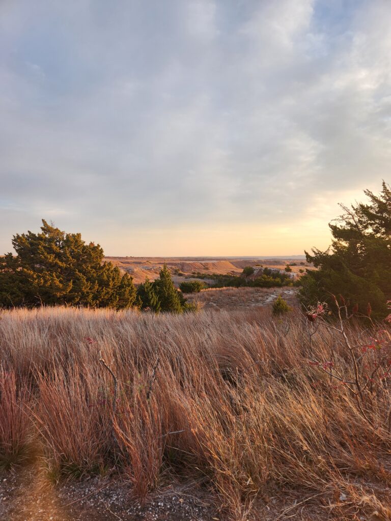 A picture of the canyon at sunrise